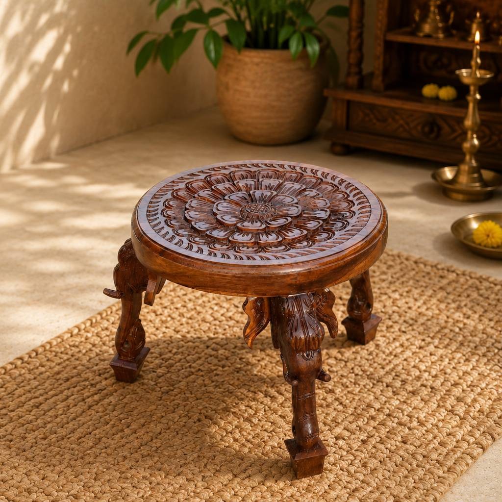 Wooden Stool Mookali - Image 4