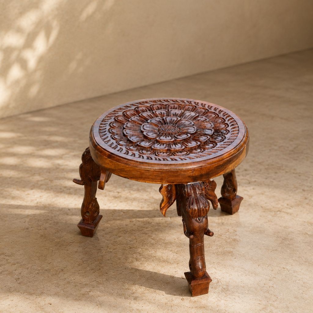 Wooden Stool Mookali - Image 2
