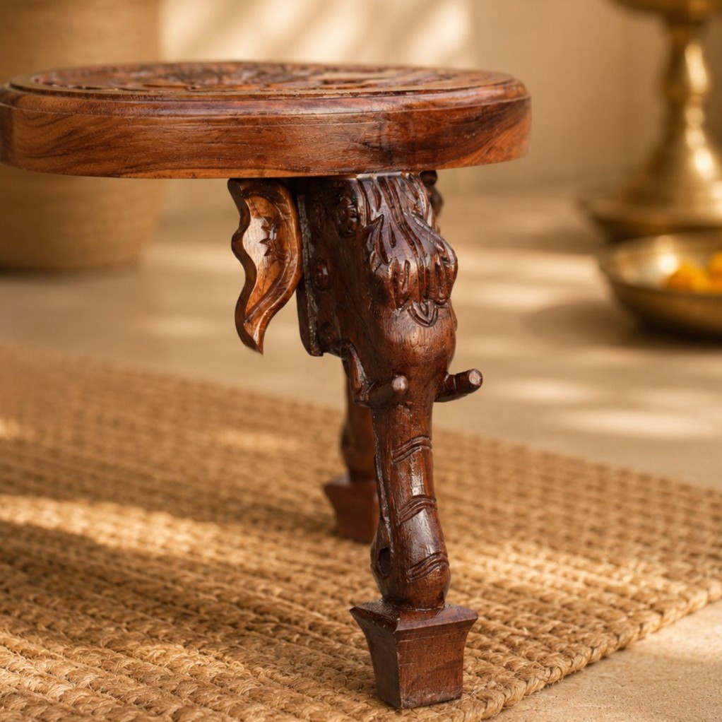 Wooden Stool Mookali - Image 3