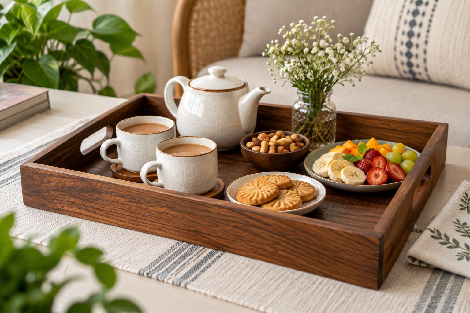 Wooden Serving Tray Ideas for Tea, Breakfast & Guests: 9 Ways to Serve in Style