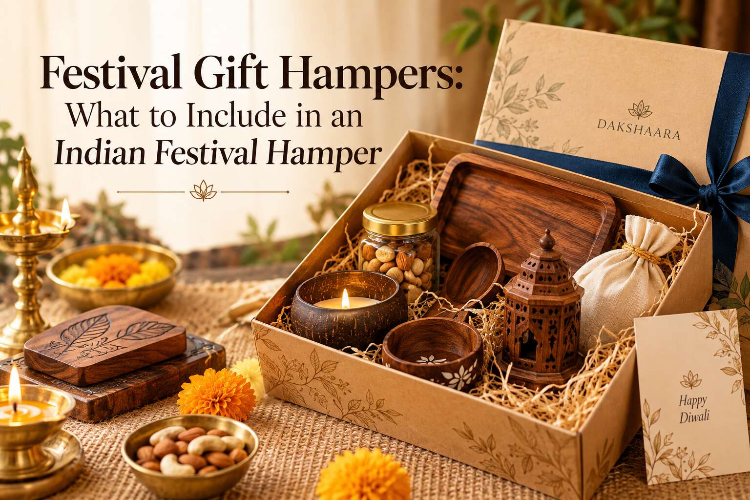 Elegant Indian Festival Gift Hamper Display