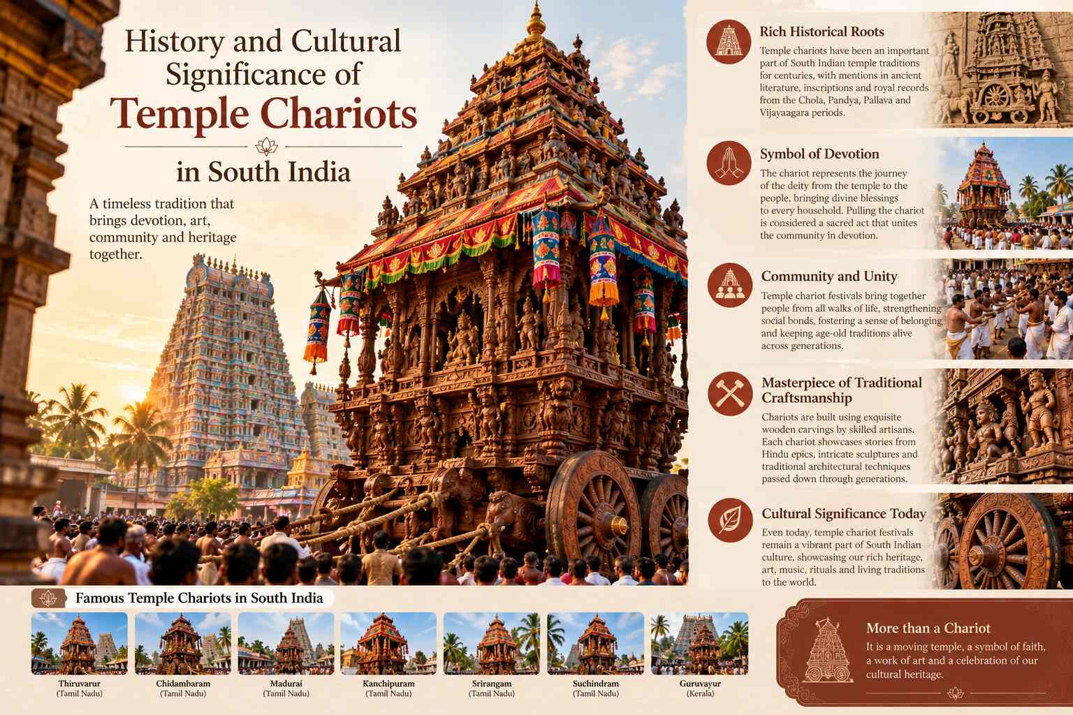 History and Cultural Significance of Temple Chariots in South India
