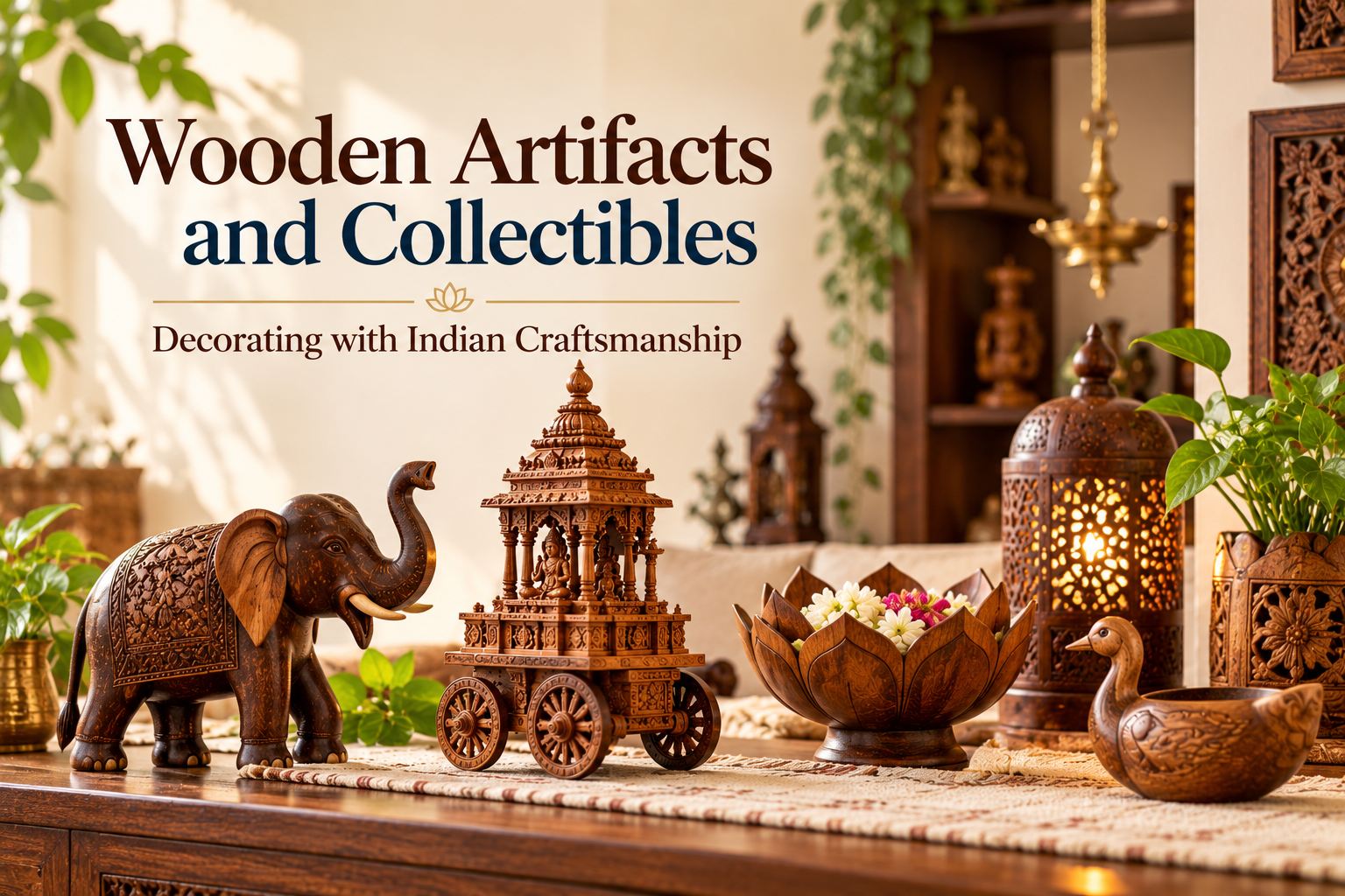 Wooden Artifacts and Collectibles: Decorating with Indian Craftsmanship